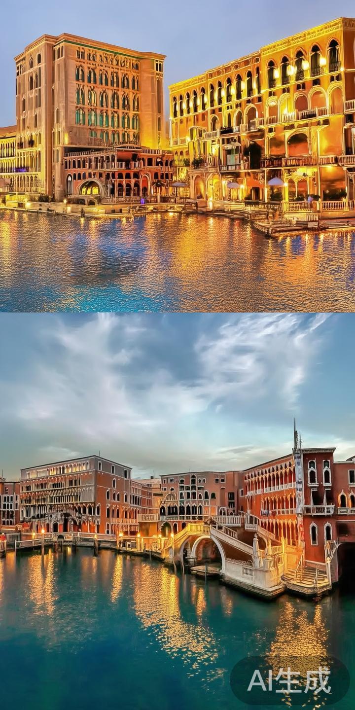 澳门威尼斯度假村位于澳门氹仔岛的氹仔填海区，具体地